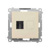 KONTAKT SIMON - Gniazdo HDMI (moduł); Szampański mat Simon 55 - TGHDMI.01/144