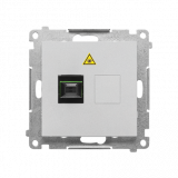 KONTAKT SIMON - Gniazdo światłowodowe / optyczne pojedyncze SC/APC (moduł); Aluminium mat Simon 55 - TGS1.01/143