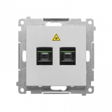 KONTAKT SIMON - Gniazdo światłowodowe / optyczne podwójne SC/APC (moduł); Aluminium mat Simon 55 - TGS2.01/143