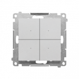 KONTAKT SIMON - Łącznik/przycisk 4-krotny elektroniczny (moduł); Aluminium mat Simon 55 - TEW4.01/143
