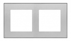 KONTAKT SIMON - Ramka 2-krotna DUO; Aluminium, podstawa czarna Simon 55 - TRD2.149/143