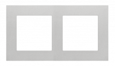 KONTAKT SIMON - Ramka 2-krotna LINE; Aluminium mat Simon 55 - TR2/143