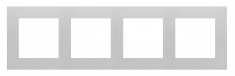 KONTAKT SIMON - Ramka 4-krotna LINE; Aluminium mat Simon 55 - TR4/143