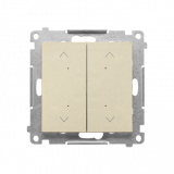 KONTAKT SIMON - Łącznik/przycisk roletowy podwójny, elektroniczny (moduł); Szampański mat Simon 55 - TEZ2.01/144