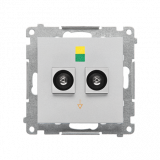 KONTAKT SIMON - Gniazdo ekwipotencjalne podwójne (moduł); Aluminium mat Simon 55 - TGEK2.01/143