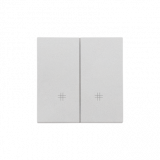 KONTAKT SIMON - Klawisz podwójny z piktogramami krzyżowymi do: SW7/2M, SW6/2WM; Aluminium mat Simon 55 - TKW7/2/143