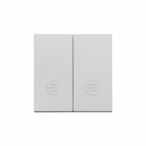 KONTAKT SIMON - Klawisz podwójny z oczkami do: SW5L2M, SW6/2L2M, SW7/2L2M; Aluminium mat Simon 55 - TKW5L2/143