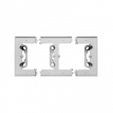 KONTAKT SIMON - Puszka natynkowa 2-krotna do ramek LINE/DUO. Wyokość: 40mm; Aluminium mat Simon 55 - TPN2/143