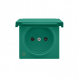 KONTAKT SIMON - Pokrywa gniazda wtyczkowego pojedynczego z klapką w kolorze pokrywy do: SGZ1CM, SGZ1M; Antybakteryjny; Zielony Simon 55 - TGZ1BUZP/AB133