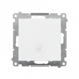 KONTAKT SIMON - Przycisk „dzwonek” z podświetleniem LED (moduł) 10 AX, 250 V~, szybkozłącza; Biały mat Simon 55 - TD1L.01/111