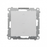 KONTAKT SIMON - Przycisk roletowy (moduł) 10 A, 250 V~, szybkozłącza; Aluminium mat Simon 55 - TZP1K.01/143