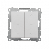 KONTAKT SIMON - Łącznik roletowy podwójny trójpozycyjny 1-0-2 (moduł) 10 A, 250 V~, szybkozłącza; Aluminium mat Simon 55 - TZW2.01/143