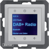HAGER - Q.x Radio Touch DAB+ alu aksamit - 29846084