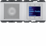 HAGER - K.5 Radio Touch DAB+ z głośnikiem aluminium - 29807003