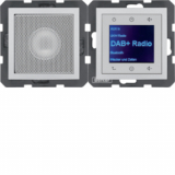 HAGER - B.x Radio Touch DAB+, Bluetooth z głośnikiem alu mat - 30801404
