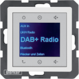 HAGER - Q.x Radio Touch DAB+, Bluetooth biały aksamit - 30846089