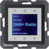 HAGER - Q.x Radio Touch DAB+, Bluetooth antracyt aksamit - 30846086