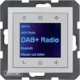 HAGER - B.x Radio Touch DAB+, Bluetooth alu mat - 30841404