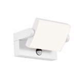 V-TAC - 17W Lampa ścienna LED z czujnikiem ruchu / Barwa:3000K / Obudowa: Biała / Kwadratowa - 2938