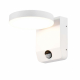 V-TAC - 17W Lampa ścienna LED z czujnikiem ruchu / Barwa:4000K / Obudowa: Biała / Okrągła - 2955