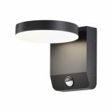 V-TAC - 17W Lampa ścienna LED z czujnikiem ruchu / Barwa:3000K / Obudowa: Czarna / Okrągła - 2956