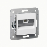 LEGRAND - GNIAZDO TELEFONICZNE POJEDYNCZE RJ11 IP2X BIAŁY CARIVA - 773638