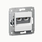 LEGRAND - GNIAZDO INTERNETOWE PODWÓJNE 2XRJ45 UTP KAT. 6 BIAŁY CARIVA - 773642