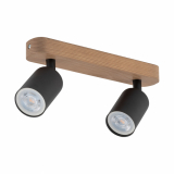 TK-LIGHTING SP. Z O.O. - TOP WOOD LAMPA SUFITOWA 2 PŁ CZARNY/DĄB - 3291