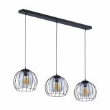 TK-LIGHTING SP. Z O.O. - UNIVERSO BLACK LAMPA WISZĄCA 3 PŁ - 4483