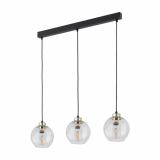 TK-LIGHTING SP. Z O.O. - DEVI TRANSPARENT LAMPA WISZĄCA 3 PŁ LISTWA - 4580