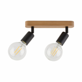 TK-LIGHTING SP. Z O.O. - SIMPLY WOOD LAMPA SUFITOWA 2 PŁ BLACK - 4748