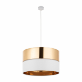 TK-LIGHTING SP. Z O.O. - HILTON WHITE/GOLD LAMPA WISZĄCA 1 PŁ - 4771