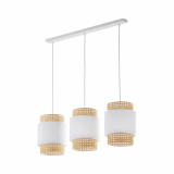 TK-LIGHTING SP. Z O.O. - BOHO WHITE LAMPA WISZĄCA 3 PŁ LISTWA - 6531