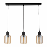 TK-LIGHTING SP. Z O.O. - SIERRA BLACK LAMPA WISZĄCA 3 PŁ LISTWA - 6658