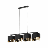 TK-LIGHTING SP. Z O.O. - GRANT BLACK LAMPA WISZĄCA 4 PŁ - 4825
