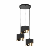 TK-LIGHTING SP. Z O.O. - GRANT BLACK LAMPA WISZĄCA 3 PŁ - 4876