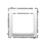 KONTAKT SIMON - ADAPTER NA OSPRZĘT 45X45 MM MOCOWANIE NA WKRĘTY I ŁAPKI BIAŁY BASIC - BMA45M/11