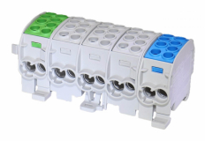 SIMET - SCB 35-5X zie/sza/nie_Blok rozdzielczy - odgałęźny Al/Cu 80250 SIMBLOCK; Prąd znamionowy:202A/125A; Napięcie znamionowe:1000V; Przekrój:5x(2x35mm2/2x25mm2) - 81507020