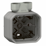 LEGRAND - PUSZKA NATYNKOWA POJEDYNCZA Z PRZEPUSTEM KABLOWYM ISO20 SZARA PLEXO - 069846L