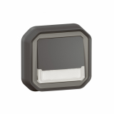 LEGRAND - PRZYCISK NO/NC PODŚWI. Z UCHWYT ETY. PODTYNK. 10A- 250V~ ANTRACYT PLEXO - 069854L