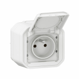 LEGRAND - GNIAZDO 2P+Z ZACISKI AUTO KOMPLET NATYNKOWY 16 A - 250 V~ BIAŁE PLEXO - 069781L