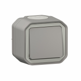 LEGRAND - ŁĄCZNIK SCHODOWY KOMPLET NATYNKOWY 10AX - 250 V~ SZARY PLEXO - 069711L