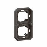 LEGRAND - UCHWYT PODTYNKOWY PODWÓJNY ANTRACYT PLEXO - 069607L