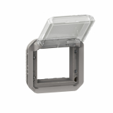LEGRAND - ADAPTER ARTEOR/MOSAIC Z PRZEZRO. KLAPKĄ MECH. 70,5X70,5MM SZARY PLEXO - 069580L