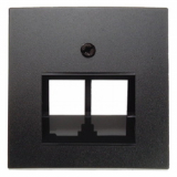 HAGER - ELEMENT CENTRALNY DO GNIAZDA PRZYŁĄCZENIOWEGO UAE PODWÓJNEGO ANTRACYT B.KWADRAT/B.3/B.7 - 14091606