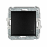 KARLIK - ŁĄCZNIK ZWIERNY DZWONEK IP 20 / IP 44, 10AX 250V~ CZARNY MAT MINI - 12MWP-4