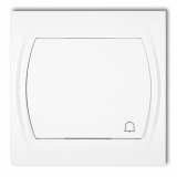 KARLIK - LOGO; Łącznik zwierny dzwonek podświetlany BIAŁY - LWP-4L
