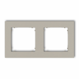 KARLIK - Ramka uniwersalna podwójna kwadratowa z tworzywa podtynkowy IP 20 MINI taupe - 60MR-2