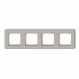 KARLIK - Ramka uniwersalna poczwórna kwadratowa z tworzywa podtynkowy IP 20 MINI taupe - 60MR-4