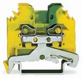 WAGO - ZŁĄCZKA PE 2-PRZEWODOWA 4 MM2 ŻÓŁTO-ZIELONA. - 281-107